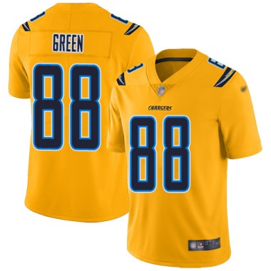 Los Angeles Chargers NFL Football Virgil Green Gold Jersey Men Limited 88 Inverted Legend